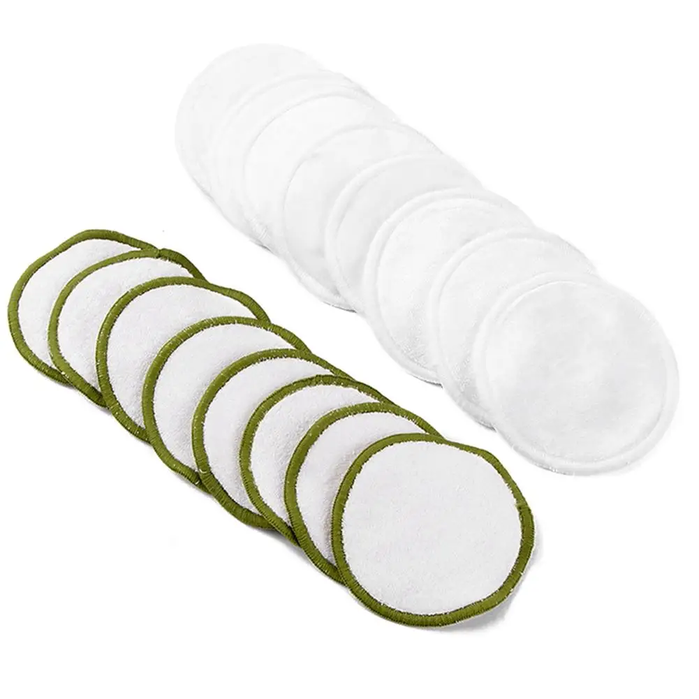 

16Pcs Cotton Make Up Cleaning Removal Cotton Pad Soft Reusable Bamboo Fiber Washable Rounds Pads For Face Eye Beauty Tool