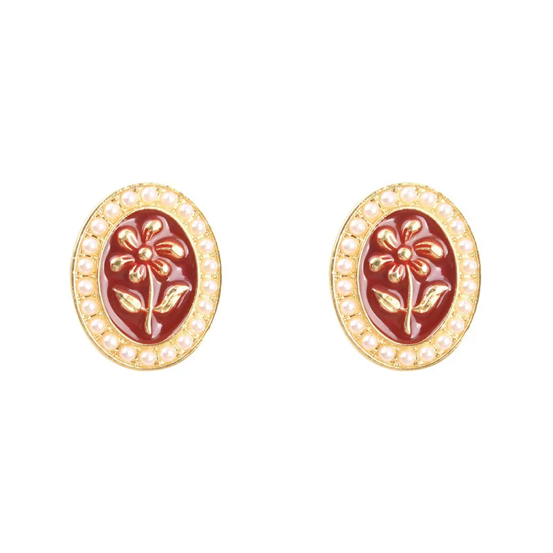 2021 Korean Red Flower Pearl Earrings for Women Trendy Hepburn stud Earring for Girls Temperament Retro Jewelry Gifts
2021 Korean Red Flower Pearl Earrings for Women Trendy Hepburn stud Earring for Girls Temperament Retro Jewelry Gifts