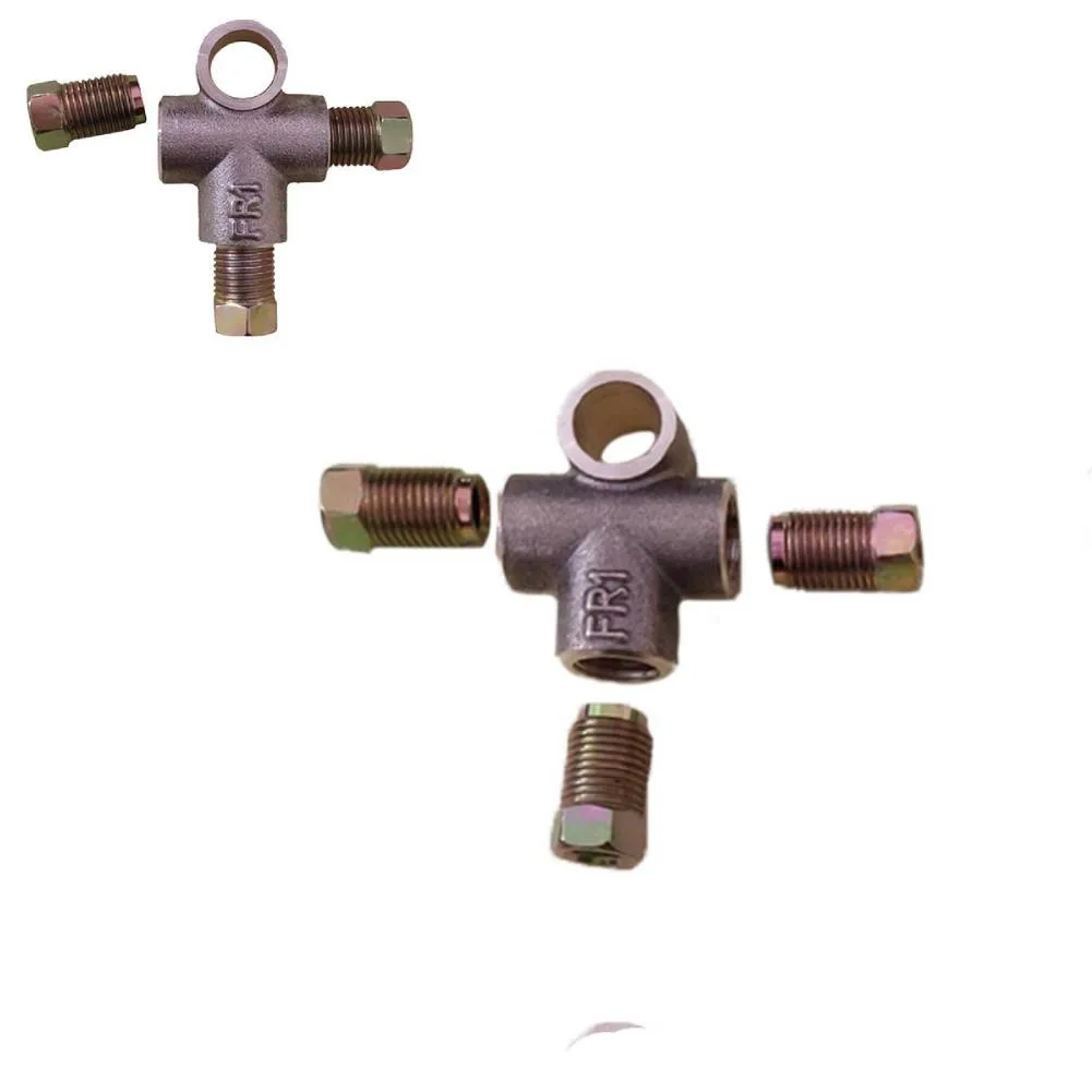 4-piece Set Of Three-way T-type Three-way Three-way Nut Short Joint Metric M10 3/16 Tube 10mm Convex Bottom Brake Pipe Fittings
4-piece Set Of Three-way T-type Three-way Three-way Nut Short Joint Metric M10 3/16 Tube 10mm Convex Bottom Brake Pipe Fittings