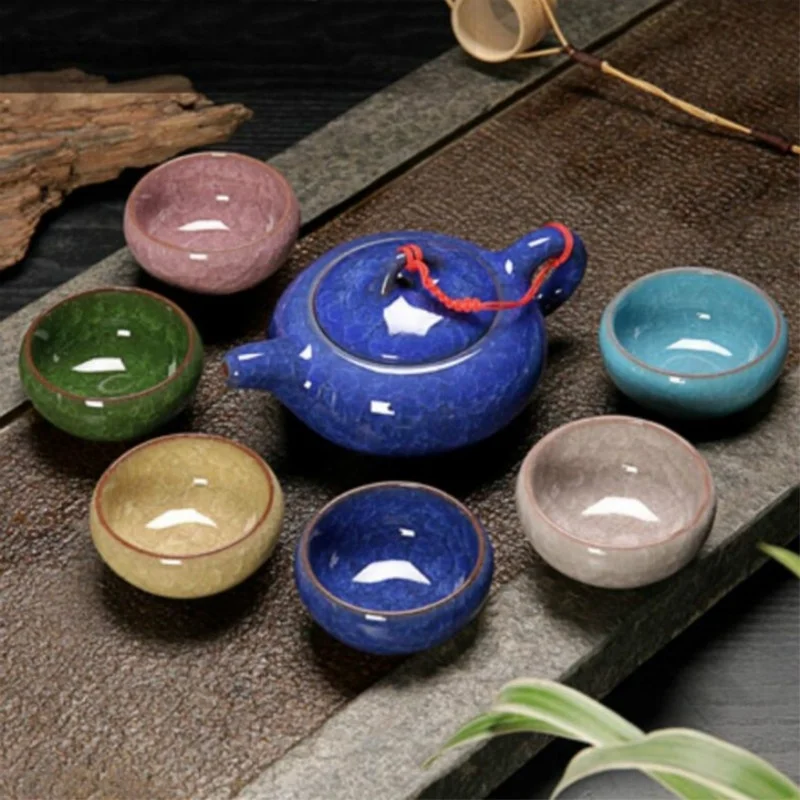 Ceramic tea cup accessories Kung Fu tea set Complete tea set Ice cracked glaze tea set
Ceramic tea cup accessories Kung Fu tea set Complete tea set Ice cracked glaze tea set