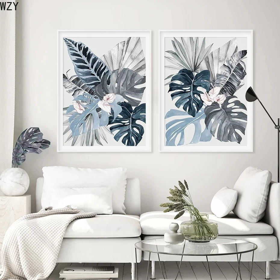 Modern Floral Plant Canvas Painting Tropical Blue Palm Leaf Wall Art Picture for Living Room Bedroom Home Decoration home decor
Modern Floral Plant Canvas Painting Tropical Blue Palm Leaf Wall Art Picture for Living Room Bedroom Home Decoration home decor