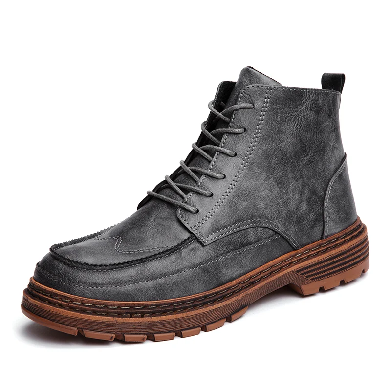 Men High Quality Leather Boots Male Casual Motorcycle Ankle Boots Men Lace-Up Basic Boots Man Fashion Platform Men Tooling Boot
Men High Quality Leather Boots Male Casual Motorcycle Ankle Boots Men Lace-Up Basic Boots Man Fashion Platform Men Tooling Boot