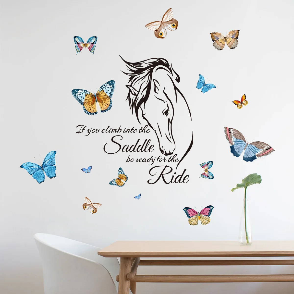 Creative Horse Animals Wall Stickers Color Butterflies Wall Decals Home Living Room Decoration Teen Aesthetic Posters Wall Mural
Creative Horse Animals Wall Stickers Color Butterflies Wall Decals Home Living Room Decoration Teen Aesthetic Posters Wall Mural