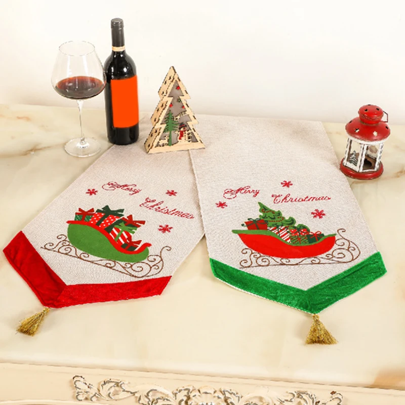 34x180cm Fabric Linen Christmas Tree Table Flag with Tassel Tablecloth Hotel Home Festival Party Decor
34x180cm Fabric Linen Christmas Tree Table Flag with Tassel Tablecloth Hotel Home Festival Party Decor