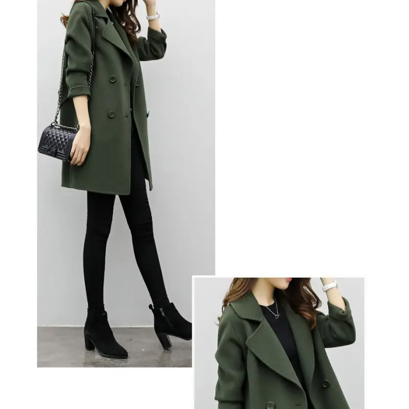Women's Wide Lapel Belt Pocket Wool Blend Long Trench Coat Outwear Wool Coat Double-breasted korean Coat
Women's Wide Lapel Belt Pocket Wool Blend Long Trench Coat Outwear Wool Coat Double-breasted korean Coat