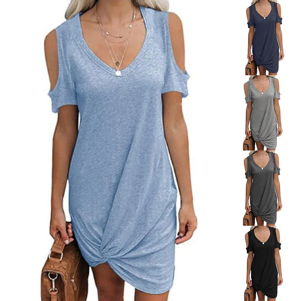 Summer Asymmetrical Knotted Mini Dress for Women Loose Solid Female Dress Casual Basic Hollow Sleeve Round Neck Vestidos D30
Summer Asymmetrical Knotted Mini Dress for Women Loose Solid Female Dress Casual Basic Hollow Sleeve Round Neck Vestidos D30