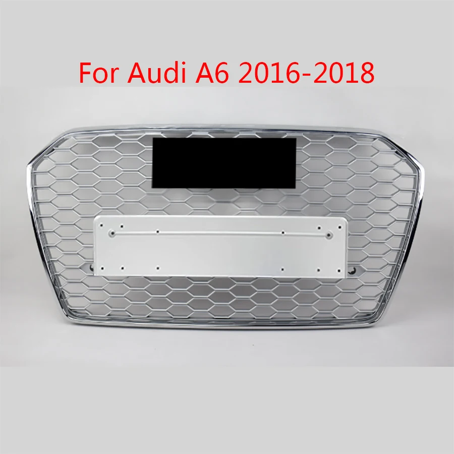 Решетка для переднего бампера автомобиля, решетка для Audi A6/S6 2016 2017 2018 (установка для RS6 Style), аксессуары для автостайлинга
Решетка для переднего бампера автомобиля, решетка для Audi A6/S6 2016 2017 2018 (установка для RS6 Style), аксессуары для автостайлинга