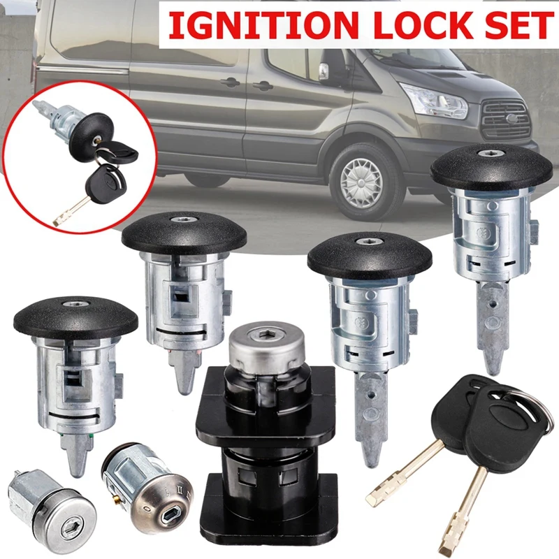 7 шт. набор ключей дверных замков 4359018 1C1A V22050 Ba для FORD TRANSIT Mk6 2000 2001 2002 2003 2006|Замки и