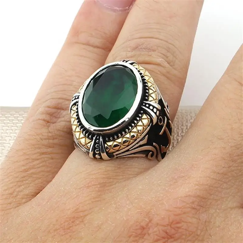 Real Pure 925 Sterling Silver Ring Men With Stone Aquamarine Gemstone Gift For Him Men's Rings Handmade - Turkish Jewelry
Real Pure 925 Sterling Silver Ring Men With Stone Aquamarine Gemstone Gift For Him Men's Rings Handmade - Turkish Jewelry