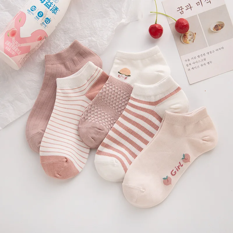 Women Socks Set Cotton Striped Low Tube High Quality Casual Sport Girl Pink Strawberry Cow Crew Kawaii Cute Socks
Women Socks Set Cotton Striped Low Tube High Quality Casual Sport Girl Pink Strawberry Cow Crew Kawaii Cute Socks