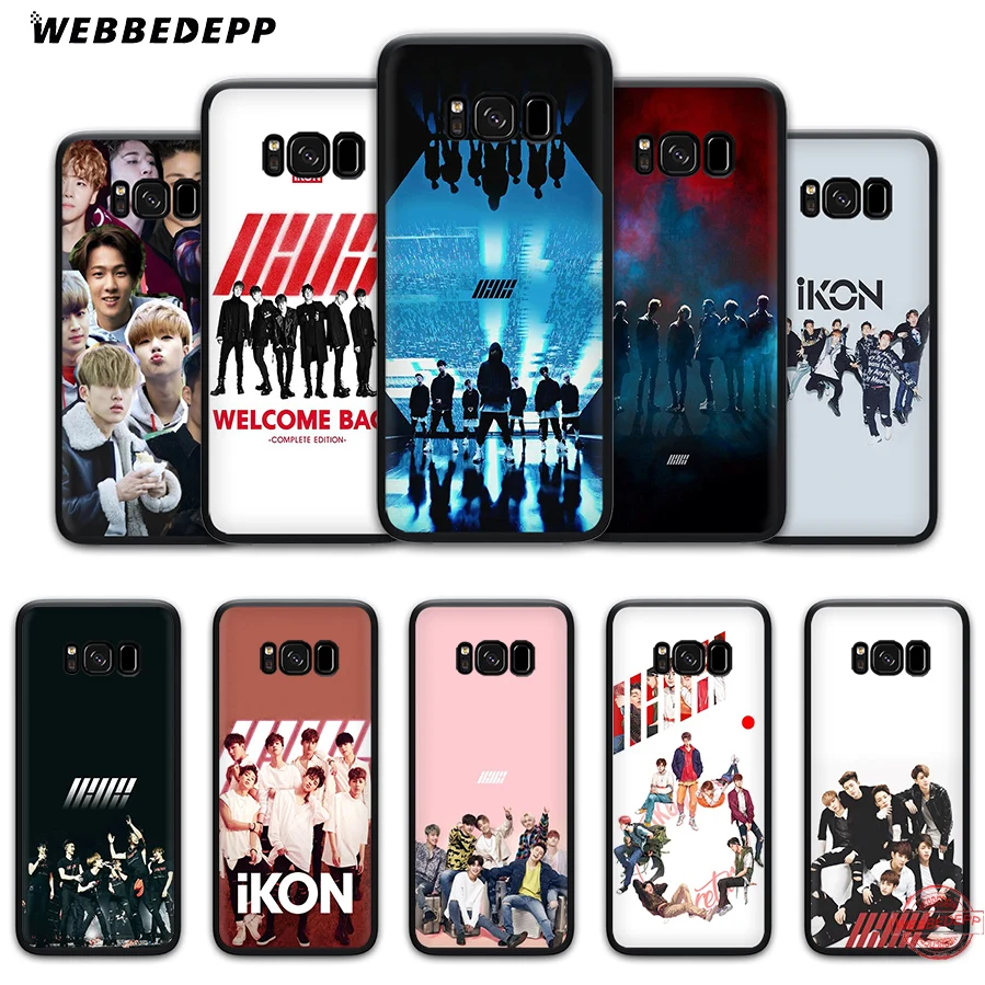 WEBBEDEPP Ikon Kpop мягкий чехол для Samsung J4 J6 Prime Plus J8 2018 J7 Доу A20E A70S A51 A71 A81 A91 | Мобильные