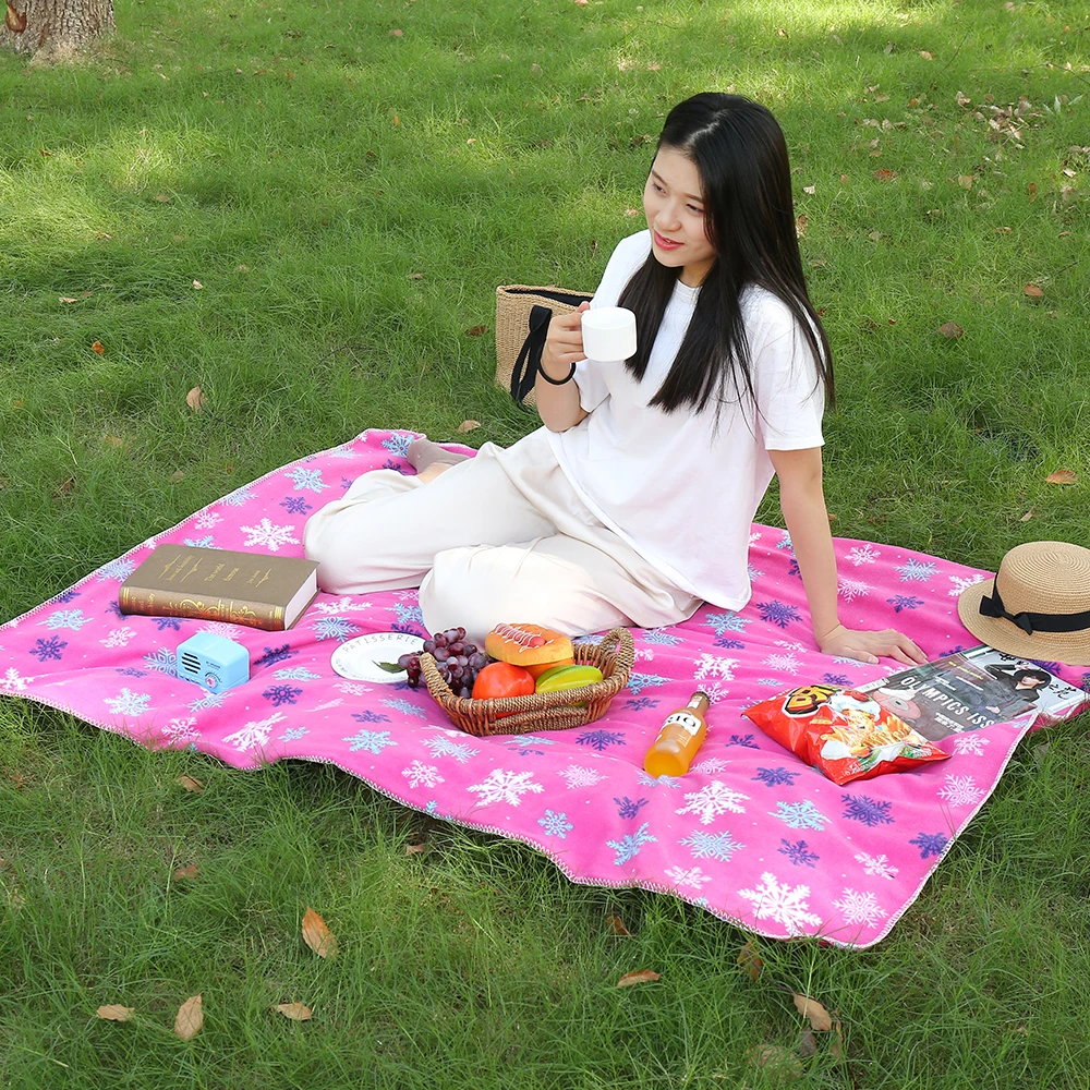 Blancstar Флисовое одеяло s и броски Пикник Рождество с узором снежинок коврик для