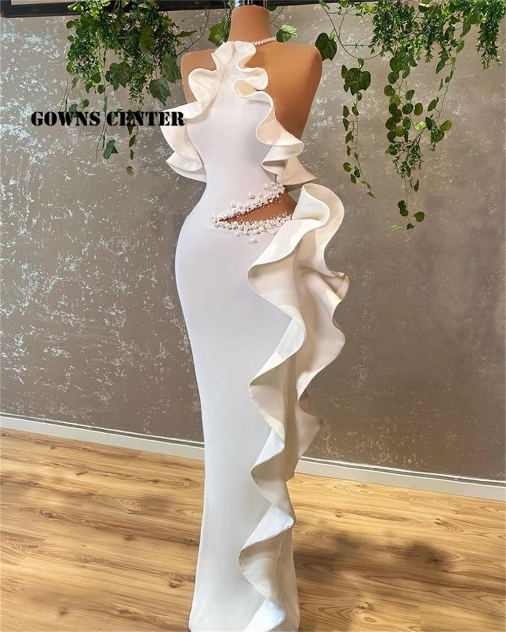 Ruffles Mermaid Evening Dresses Long White Dress For Woman Party And Wedding Elegant Dinner Halter Gowns Robe De Soiree
Ruffles Mermaid Evening Dresses Long White Dress For Woman Party And Wedding Elegant Dinner Halter Gowns Robe De Soiree