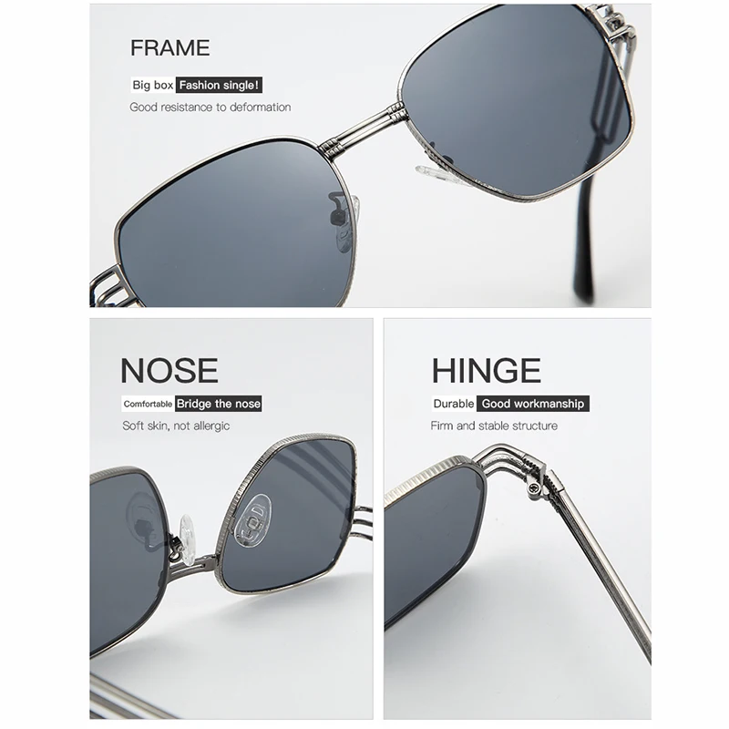 Classic Vintage Metal Square Sunglasses Men Women 2021 Luxury Brand Designer Travel Driving Sun Glasses Male Mirror Goggle
Classic Vintage Metal Square Sunglasses Men Women 2021 Luxury Brand Designer Travel Driving Sun Glasses Male Mirror Goggle