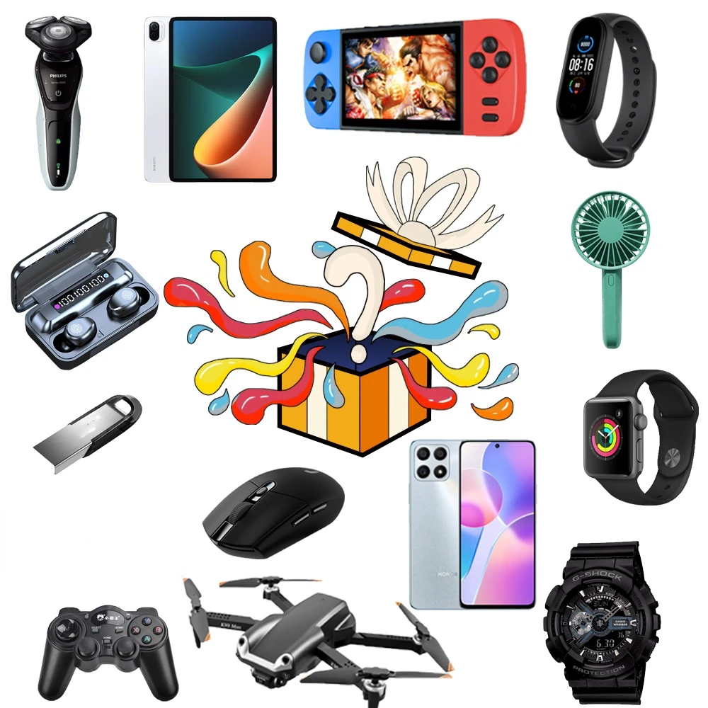 Lucky Mystery Boxes Super Gift Box Lucy Bag New Premium Surprise 1-7PCS There is A Chance to Open Iphone, Earphone, Watch etc
Lucky Mystery Boxes Super Gift Box Lucy Bag New Premium Surprise 1-7PCS There is A Chance to Open Iphone, Earphone, Watch etc