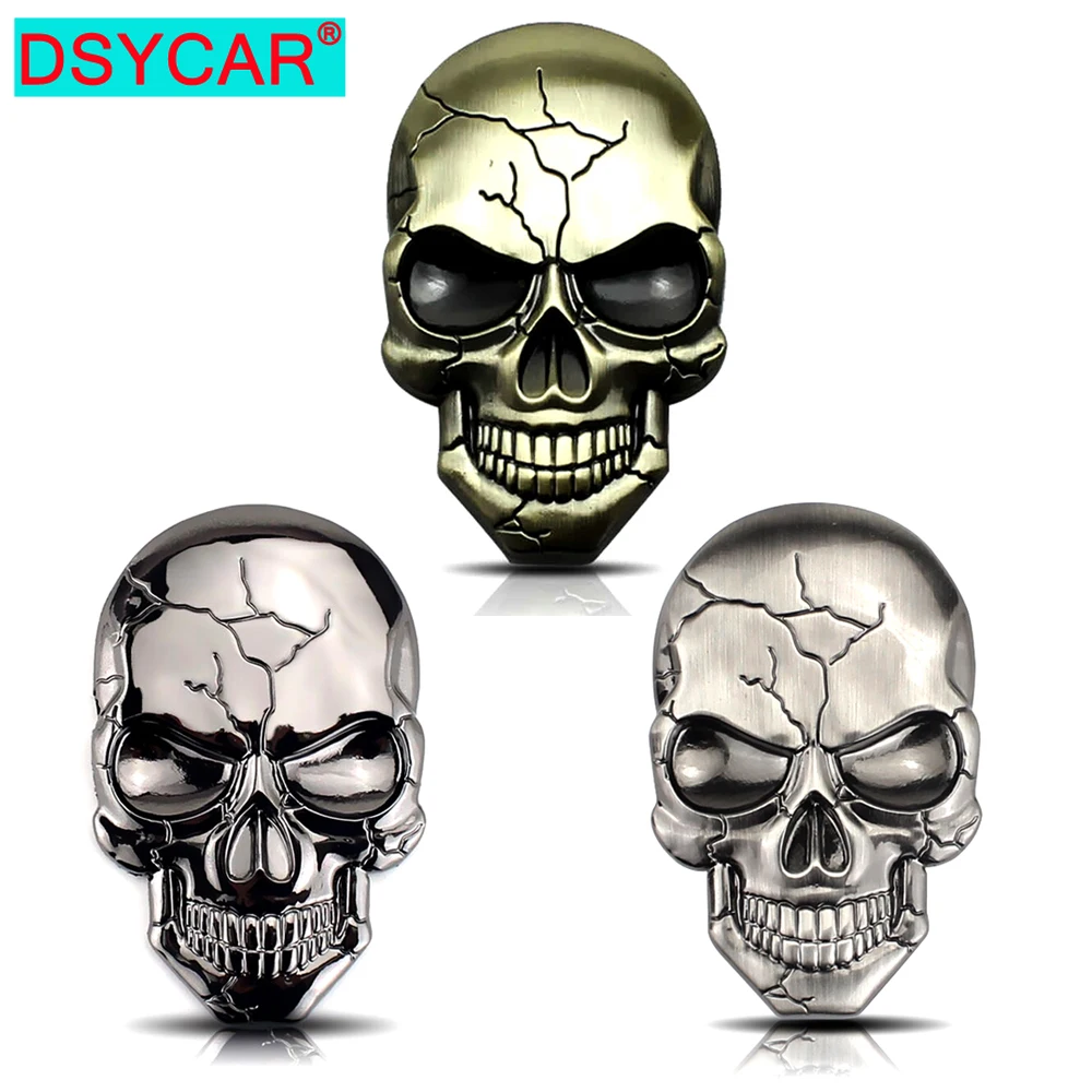 DSYCAR Skull Decal Emblem Badge - 3D Premium Metal Decal Sticker Decoration Cars Trucks Motorcycle Vehicle Universal
DSYCAR Skull Decal Emblem Badge - 3D Premium Metal Decal Sticker Decoration Cars Trucks Motorcycle Vehicle Universal