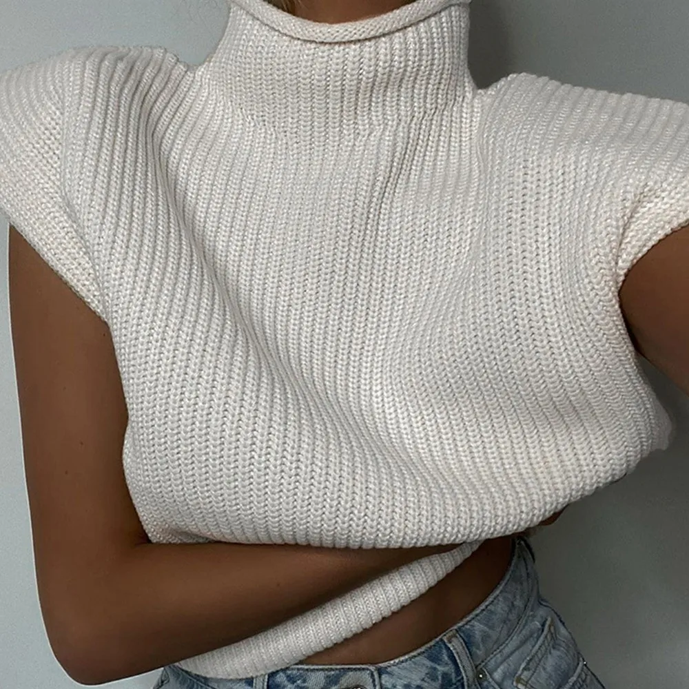 Women Casual Sleeveless Turtleneck Sweater ShoulderWomen's Casual Sweater Sleeveless Turtleneck Sweater Shoulder Pads Vest Knitt
Women Casual Sleeveless Turtleneck Sweater ShoulderWomen's Casual Sweater Sleeveless Turtleneck Sweater Shoulder Pads Vest Knitt