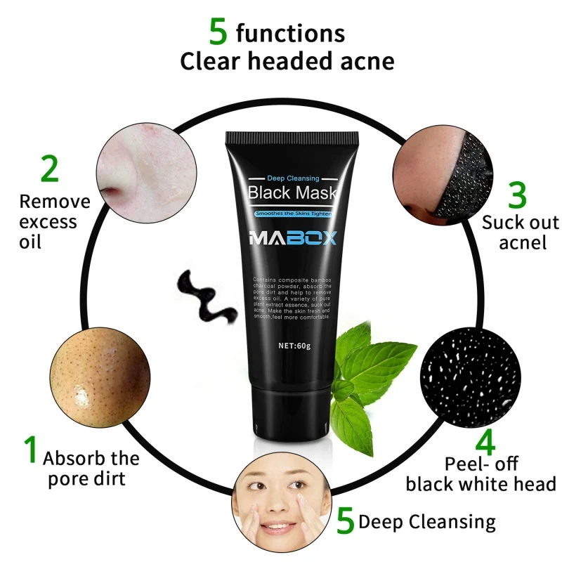 Black Mask Peel Off Bamboo Charcoal Purifying Blackhead Remover Mask Deep Cleansing for Blemishes WrinklesFacial 
Black Mask Peel Off Bamboo Charcoal Purifying Blackhead Remover Mask Deep Cleansing for Blemishes WrinklesFacial