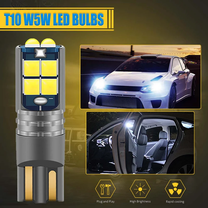 10x T10 W5W LED Canbus Bulbs 168 194 Car Parking Lights For Mercedes Benz W203 W204 W205 W211 W212 W220 W164 W124 W163 W176 AMG |