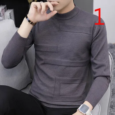 

Осень 2021 новая Корейская версия тренда осенней одежды рубашка с круглым вырезом мужской свитер