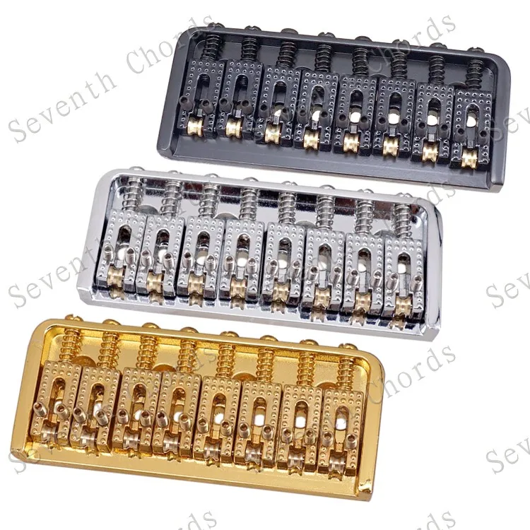 

A Set Ashtray 8 string Electric Guitar Roller Saddle Bridge - Chrome & Black & Gold for choose