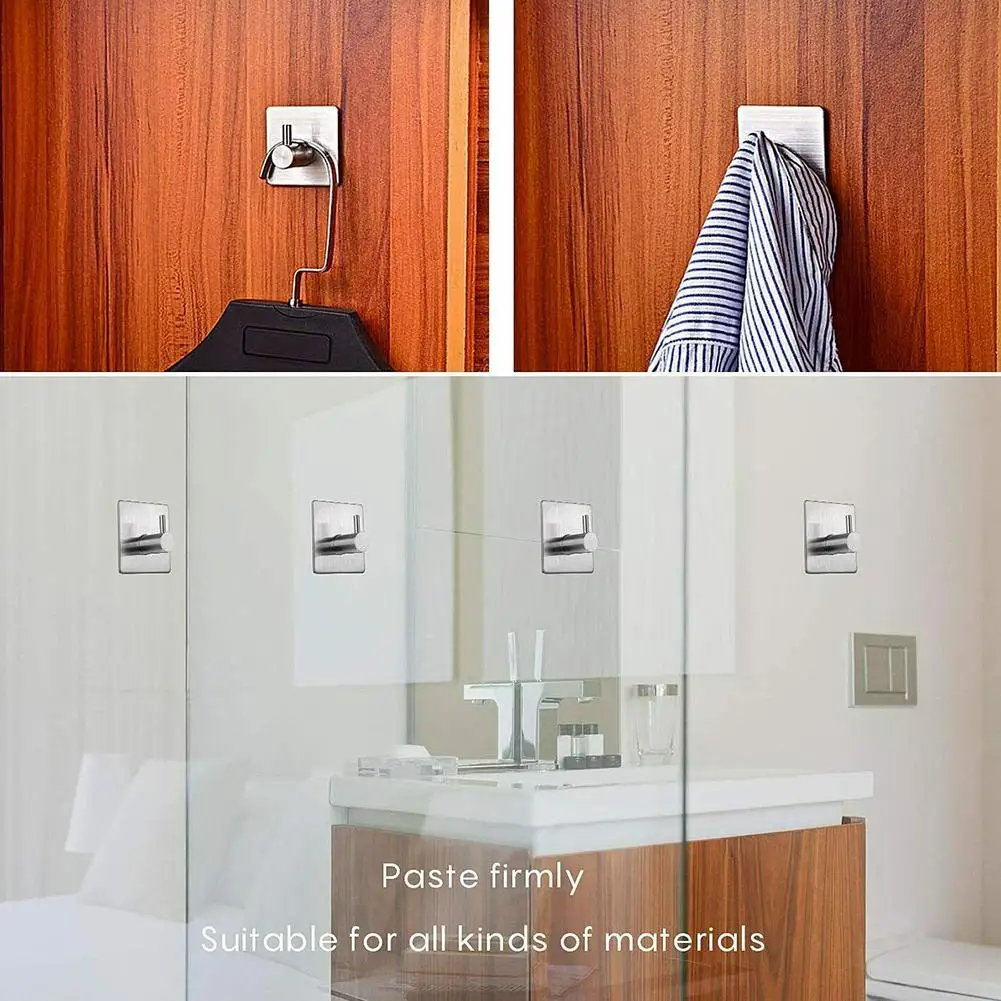4Pcs/Set Steel Hooks Home Essential Wall Door Strong Sticky Hook Holder Bathroom Self Adhesive Kitchen Bedroom Hanger U6J5
4Pcs/Set Steel Hooks Home Essential Wall Door Strong Sticky Hook Holder Bathroom Self Adhesive Kitchen Bedroom Hanger U6J5