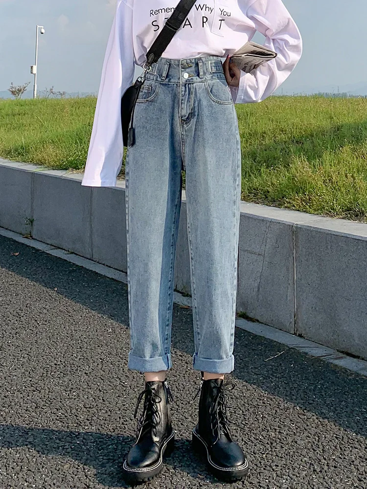 Dad Harem Jeans for Women 2021 Spring New Loose-Fitting Wide-Leg Slim-Fit Korean Style Large Size Girls Straight Pants
Dad Harem Jeans for Women 2021 Spring New Loose-Fitting Wide-Leg Slim-Fit Korean Style Large Size Girls Straight Pants