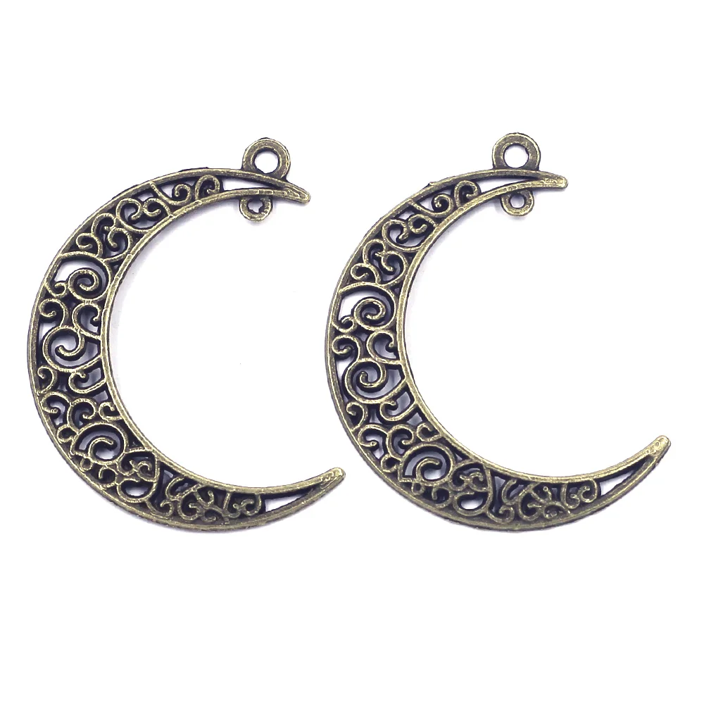 10Pcs Pendants Moon Heart Hollow 2 Holes For Charm Necklaces Earrings Zinc Metal Jewelry DIY Making Findings 4cm
10Pcs Pendants Moon Heart Hollow 2 Holes For Charm Necklaces Earrings Zinc Metal Jewelry DIY Making Findings 4cm