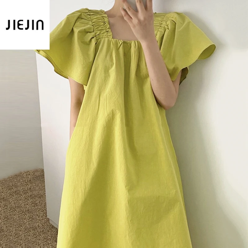 Summer Vintage Green Simple Casual Dresses for Women 2021square Collar High Waist Elegant Puff Sleeve A-line Sexy Mini Dresses
Summer Vintage Green Simple Casual Dresses for Women 2021square Collar High Waist Elegant Puff Sleeve A-line Sexy Mini Dresses