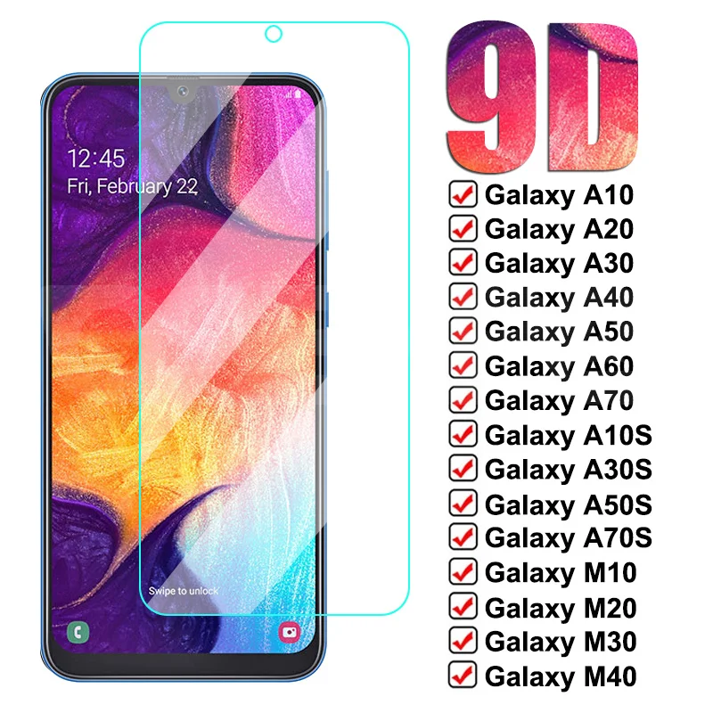

9D Protective Glass For Samsung Galaxy A10 A20 A30 A40 A50 A60 A70 A80 A90 Tempered Glass M10 M20 M30 M40 A30S A50S Screen Film