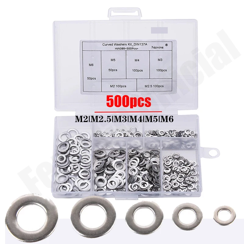 500 шт./компл. M2 M2.5 M3 M4 M5 M6 Mix DIN137A GB860 304 изогнутые шайбы из нержавеющей стали комплект шайб в ассортименте HW089
500 шт./компл. M2 M2.5 M3 M4 M5 M6 Mix DIN137A GB860 304 изогнутые шайбы из нержавеющей стали комплект шайб в ассортименте HW089