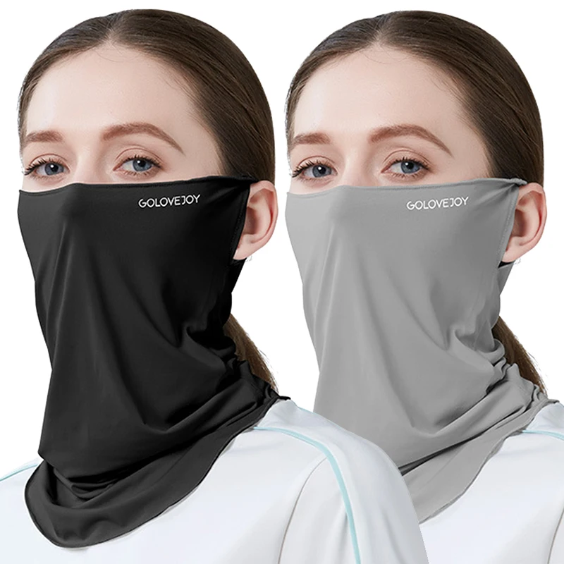 

Велосипедный солнцезащитный шейный платок накидка, летний женский дышащий чехол для лица, защитная маска от солнца, Тонкие шарфы из вискозы
