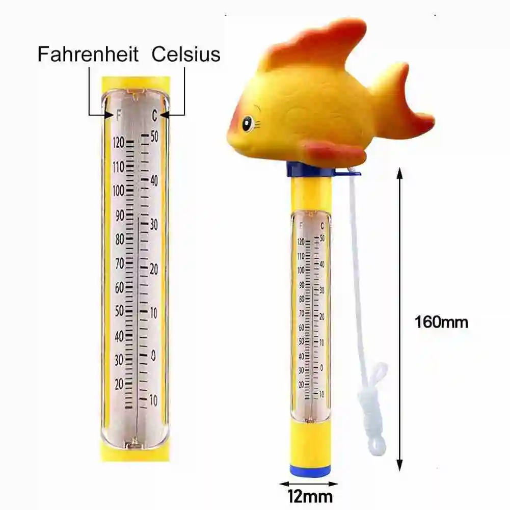 160x 12mm Small Yellow Croaker Thermometer Swimming Pool Water Thermometer Children's Pool Cartoon Thermometer 
160x 12mm Small Yellow Croaker Thermometer Swimming Pool Water Thermometer Children's Pool Cartoon Thermometer