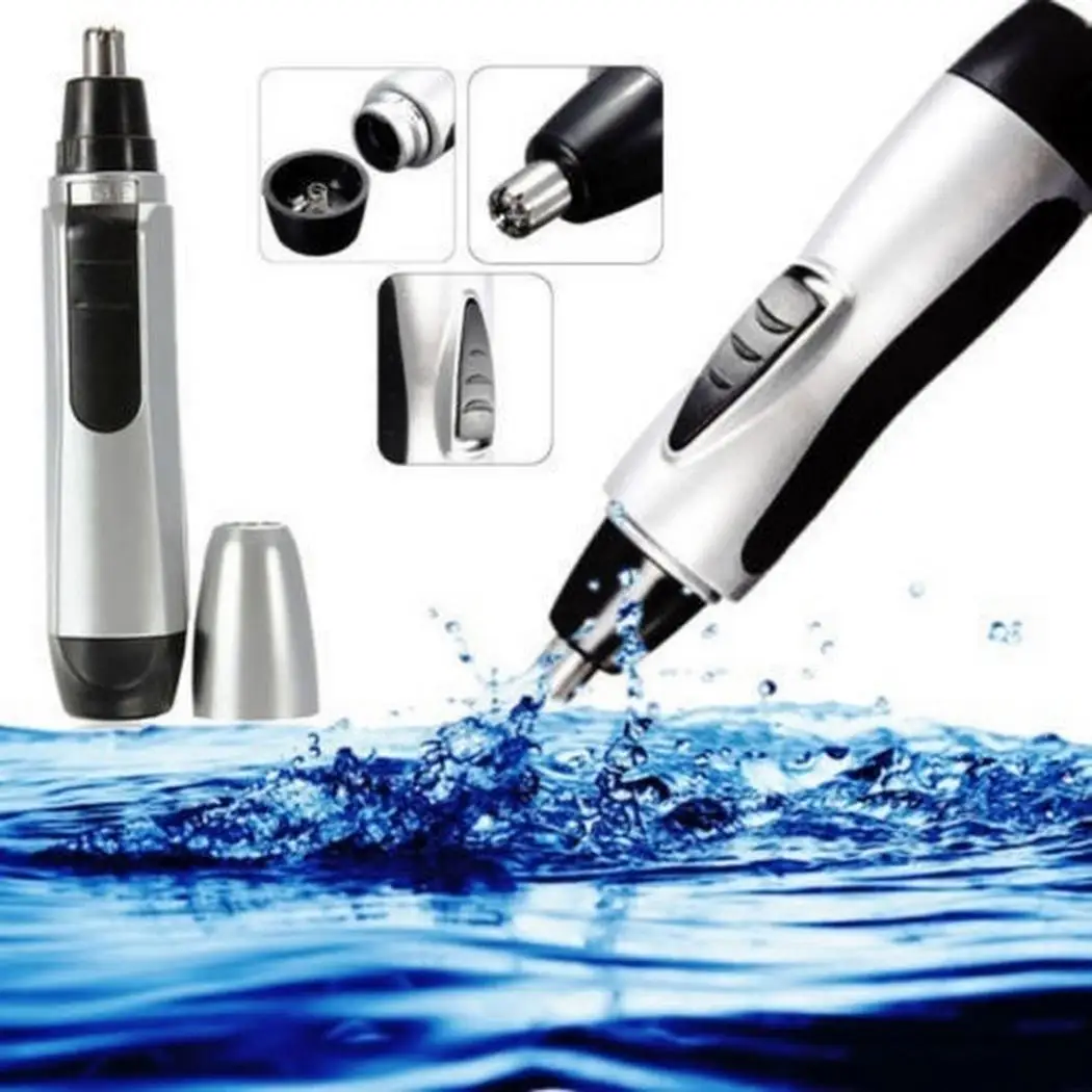 Lightweight Portable Electric Nose Hair Trimmer Silver 1 AA Battery (not included) Shaver Clipper | Красота и здоровье