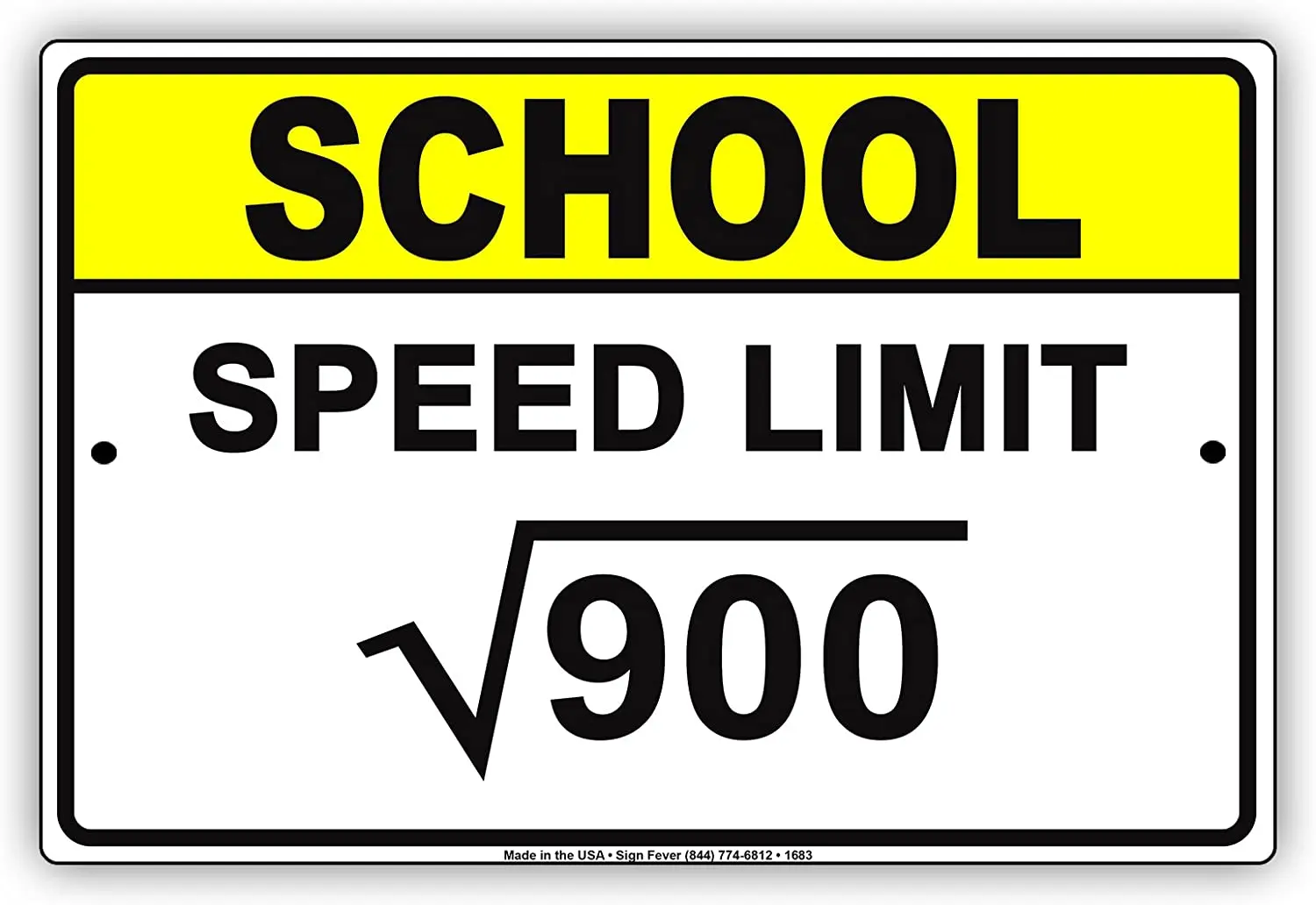 School Speed Limit900 30 MPH Safety Math Geek Funny Notice Aluminum Note Metal Tin 18"x24" Sign Plate
School Speed Limit900 30 MPH Safety Math Geek Funny Notice Aluminum Note Metal Tin 18"x24" Sign Plate