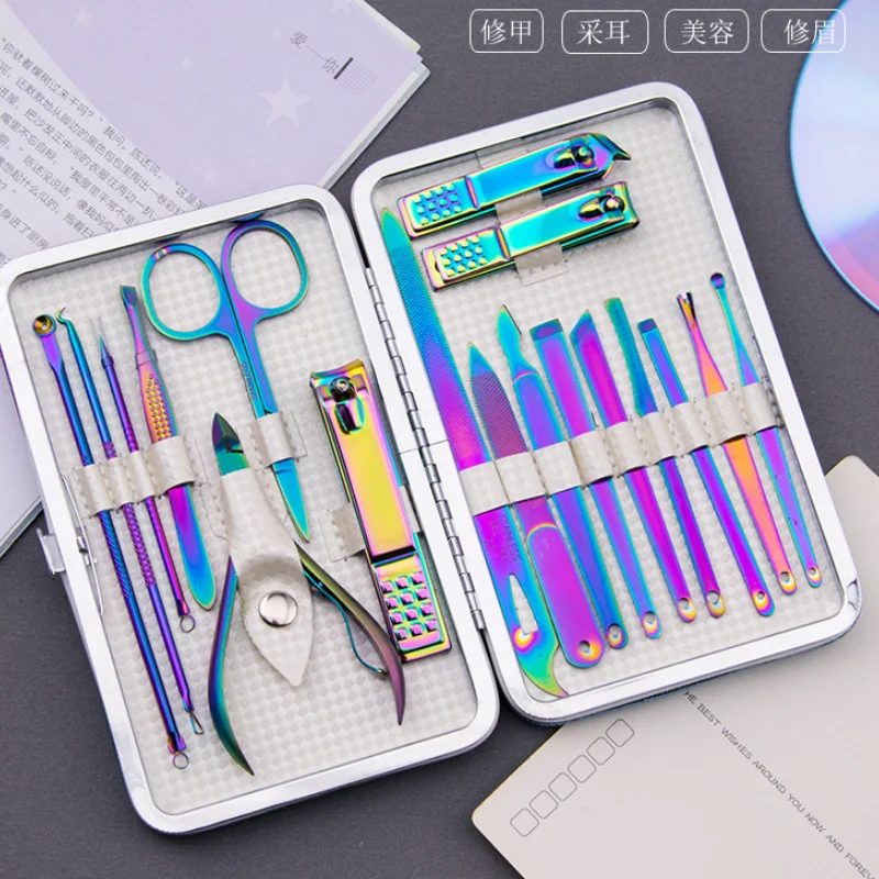 Stainless Steel Nail Set Colorful New Beauty Nail Pedicure Knife Manicure Scissors Care Tool Personal Cleaning Tools
Stainless Steel Nail Set Colorful New Beauty Nail Pedicure Knife Manicure Scissors Care Tool Personal Cleaning Tools