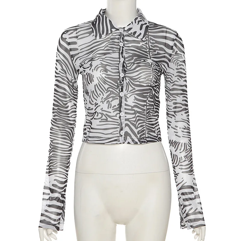 Fashion Y2k Zebra Print Turn-down Collar Button Up Womens Tops And Blouses Long Sleeve Tops Cardigan Blusas Mujer Clothes
Fashion Y2k Zebra Print Turn-down Collar Button Up Womens Tops And Blouses Long Sleeve Tops Cardigan Blusas Mujer Clothes
