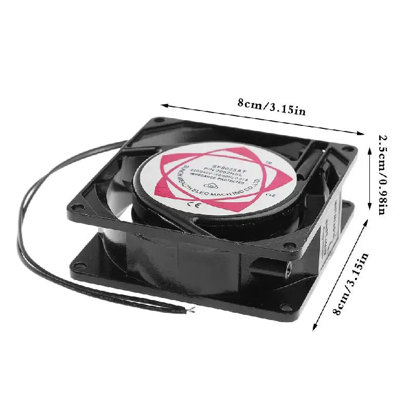 SF8025AT 2082HSL 8025 80mm Sleeve Bearing 220-240V AC 2-Wire Case Cooling Fan
SF8025AT 2082HSL 8025 80mm Sleeve Bearing 220-240V AC 2-Wire Case Cooling Fan