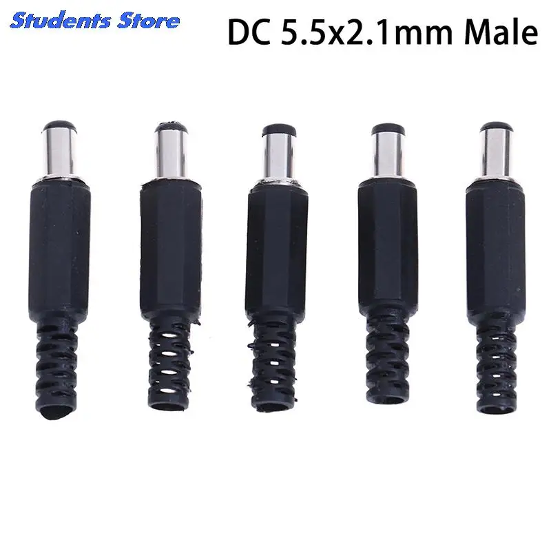 5 Pcs DC Power Plug 5.5 X 2.1 Mm For Welding Line Black 2.1mm X 5.5mm DC Power Male Plug Jack Adapter
5 Pcs DC Power Plug 5.5 X 2.1 Mm For Welding Line Black 2.1mm X 5.5mm DC Power Male Plug Jack Adapter