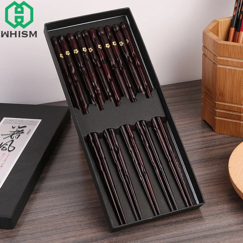 WHISM 5Pairs Natural Handmade Wood Chopsticks Non-slip Wooden Chop Stick Set with Gift Box Japanese Sushi Chopstick for Dinner
WHISM 5Pairs Natural Handmade Wood Chopsticks Non-slip Wooden Chop Stick Set with Gift Box Japanese Sushi Chopstick for Dinner