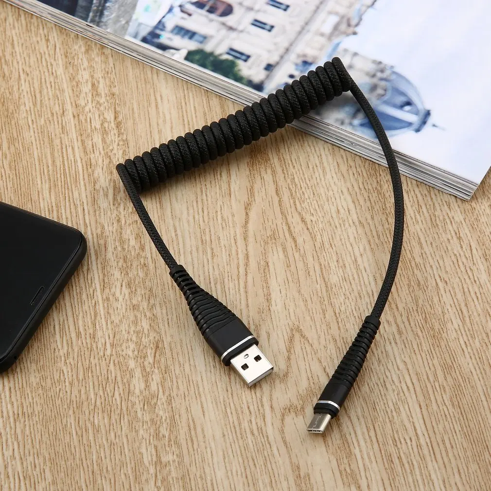 USB-C Type C Cable stretched Coiled Spring Spiral Type-C Male Extension Cord Data Sync Charger Wire Charging Cable For Samsung
USB-C Type C Cable stretched Coiled Spring Spiral Type-C Male Extension Cord Data Sync Charger Wire Charging Cable For Samsung