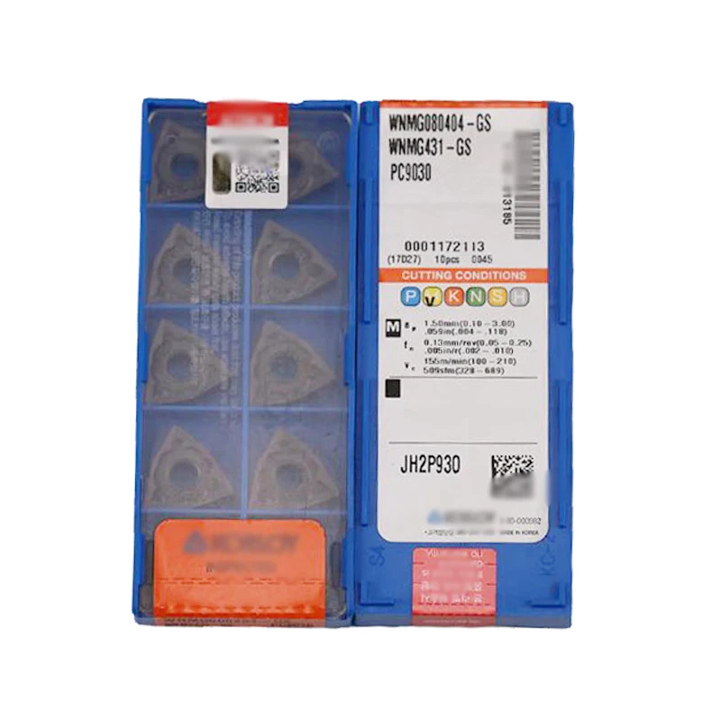 Carbide Inserts WNMG WNMG080404-GS WNMG080408-GS PC9030 for Stainless Steel Lathe Cutter Tools CNC 100% Original
Carbide Inserts WNMG WNMG080404-GS WNMG080408-GS PC9030 for Stainless Steel Lathe Cutter Tools CNC 100% Original