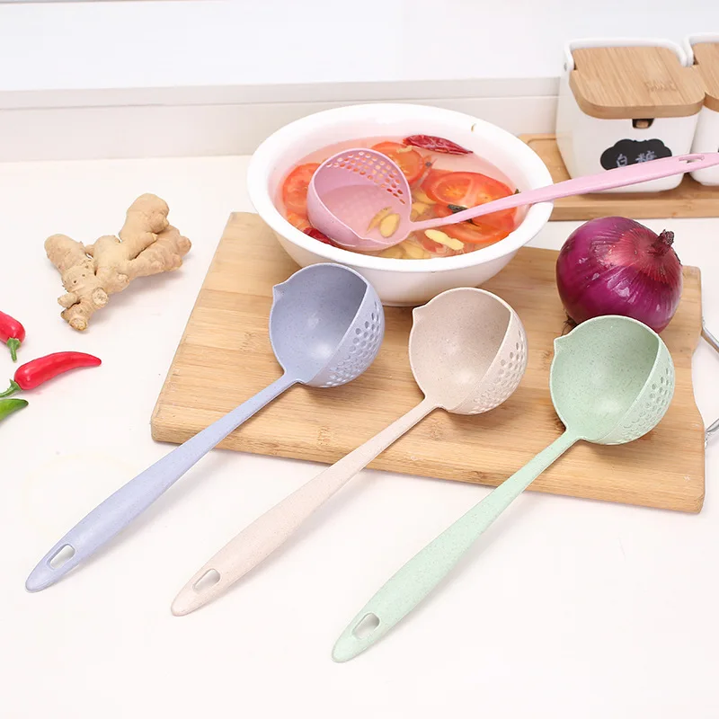 Long-handled wheat straw spoon soup spoon slotted spoon two-in-one plastic large spoon dumpling hot pot spoon kitchen tools
Long-handled wheat straw spoon soup spoon slotted spoon two-in-one plastic large spoon dumpling hot pot spoon kitchen tools