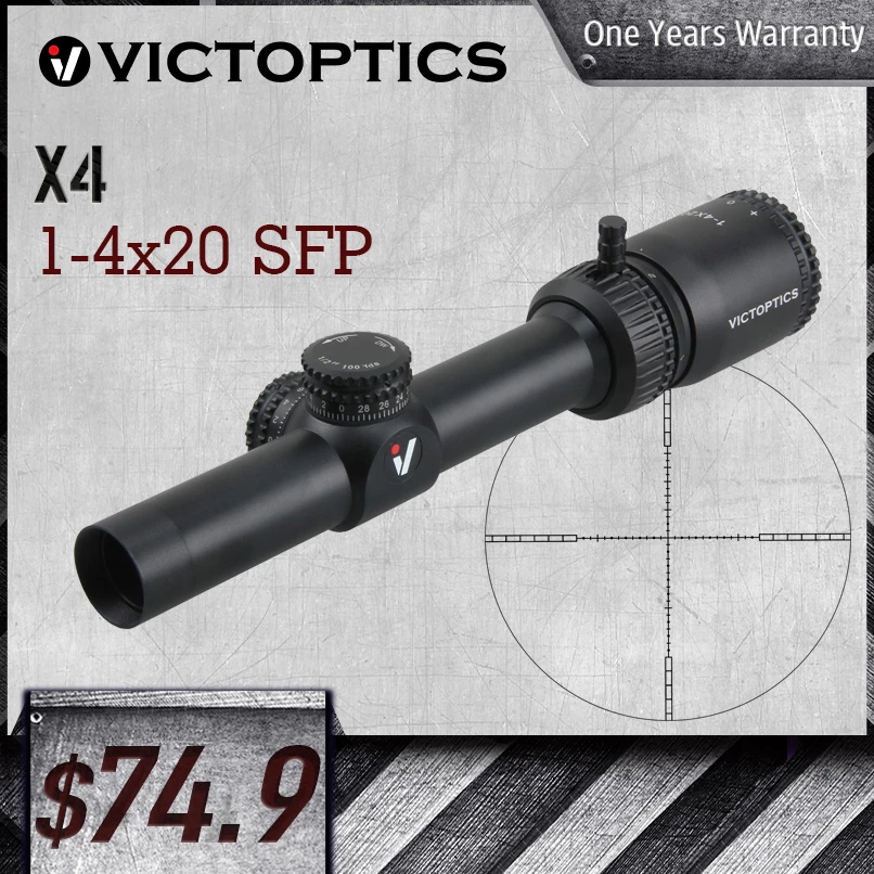 

Оптический прицел Victoptics ZOD 1-4x20 1/2MOA, прицел для охотничьей винтовки 223 5,56 AR15, пневматический пистолет для стрельбы