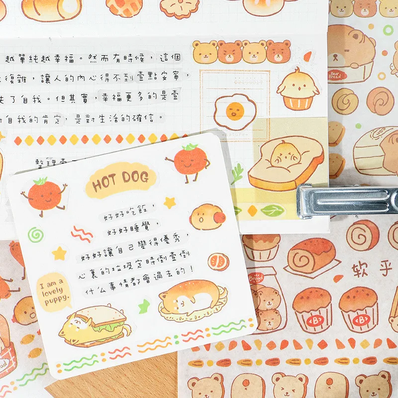 1 Sheet Kawaii Bread Animals Rabbit Bear Dog Paper Decorative Stickers Notebook Decoration
1 Sheet Kawaii Bread Animals Rabbit Bear Dog Paper Decorative Stickers Notebook Decoration