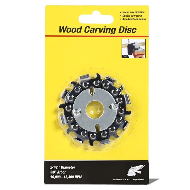 65mm 8Teeth Mini Chain Saw Disc Grinder Chain Disc Wood Carving Disc For Use With 100/115mm Angle Grinder
65mm 8Teeth Mini Chain Saw Disc Grinder Chain Disc Wood Carving Disc For Use With 100/115mm Angle Grinder