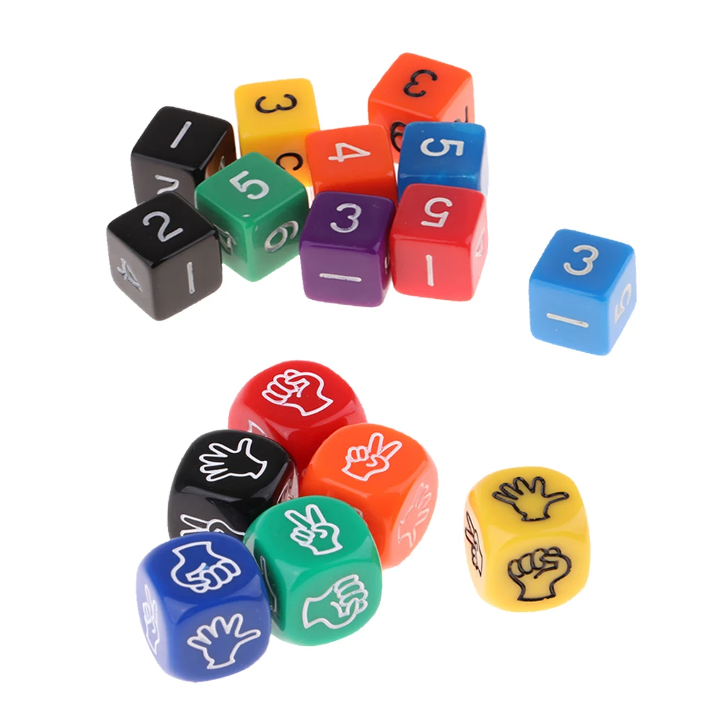 6Pcs Rock Paper Scissors Dice + Digital Dices Finger-Guessing Game Dice Set Board Game Dices Polyhedral Dices
6Pcs Rock Paper Scissors Dice + Digital Dices Finger-Guessing Game Dice Set Board Game Dices Polyhedral Dices