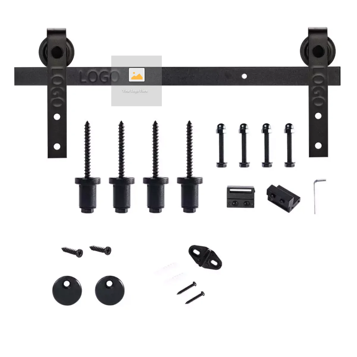 I shape 6.6ft /2m Double Track Bypass sliding barn door hardware kit with bypass bracket
I shape 6.6ft /2m Double Track Bypass sliding barn door hardware kit with bypass bracket