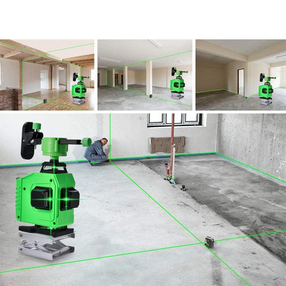 3D Self-leveling Laser Level 12/16 Line Meter Super Powerful Green Laser Beam Line Adjustable 360 Horizontal and Vertical Cross
3D Self-leveling Laser Level 12/16 Line Meter Super Powerful Green Laser Beam Line Adjustable 360 Horizontal and Vertical Cross