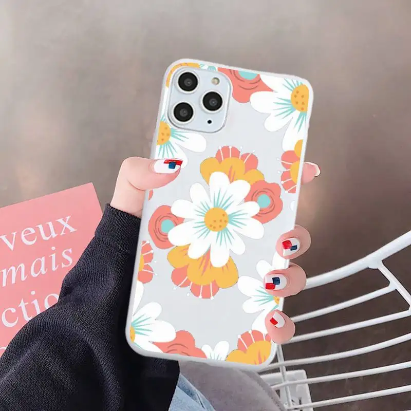 Cute cartoon daisy flower Phone Case White Candy Color for iPhone 6 7 8 11 12 s mini pro X XS XR MAX Plus
Cute cartoon daisy flower Phone Case White Candy Color for iPhone 6 7 8 11 12 s mini pro X XS XR MAX Plus